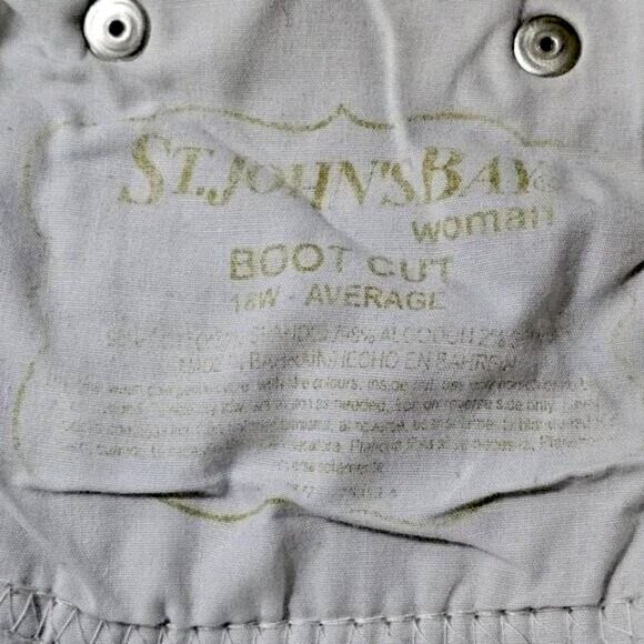 St. John’s Bay Corduroy Pants Women’s 18W Gray Bootcut Stretch Y2K Clean - Picture 5 of 11